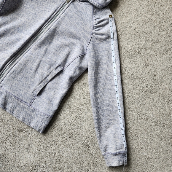 Lululemon Cool & Collected Hooded Sweatshirt Hoodie Heathered Grey Size 8 - Picture 8 of 13